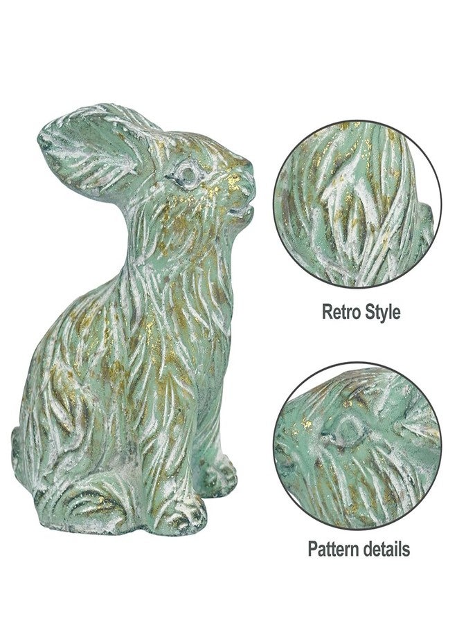 All Chic Cement Rabbit Statues (Green) - Image 3