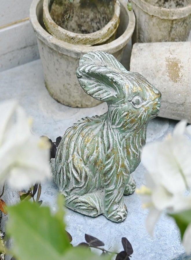 All Chic Cement Rabbit Statues (Green) - Image 4