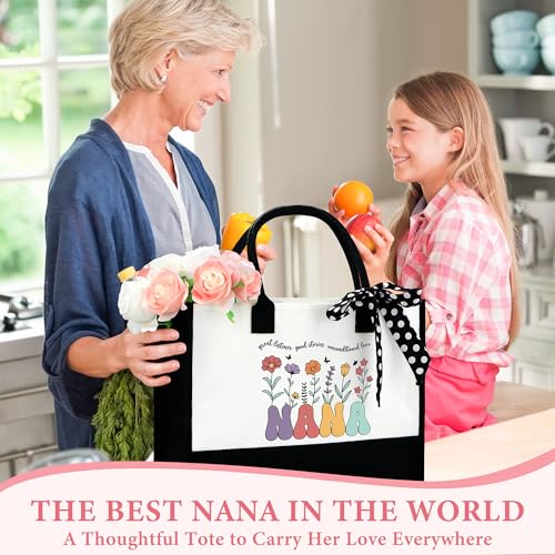 Saineron Nana Gifts For Nana Birthday Gifts For Grandma Gift Ideas For Grandmother Birthday Gift Include Grandma Tote Bag Bracelet Cup Candle Socks Acrylic Puzzle For Mothers Day Christmas Easter - Image 3
