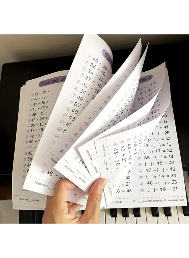 64 صفحة كتاب العمل للجمع والطرح للأطفال مسائل كلامية في الرياضيات الذهنية - Image 4