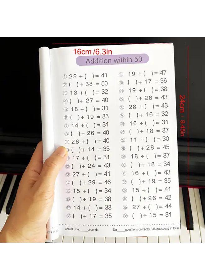 64 صفحة كتاب العمل للجمع والطرح للأطفال مسائل كلامية في الرياضيات الذهنية - Image 3