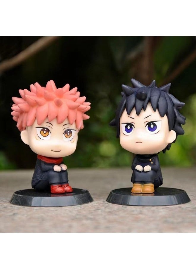 Generic - 5pcs Anime Jujutsu Kaisen Action Figure Collection Set with Base 5*5*7cm - Image 1