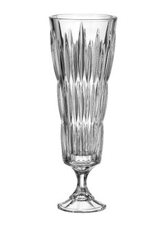 BOHEMIA Bohemia Saturn Nova Glass Flower Vase – 37cm Footed Vase for Fresh or Dry Flowers, Home & Office Décor Centerpiece  - Image 2