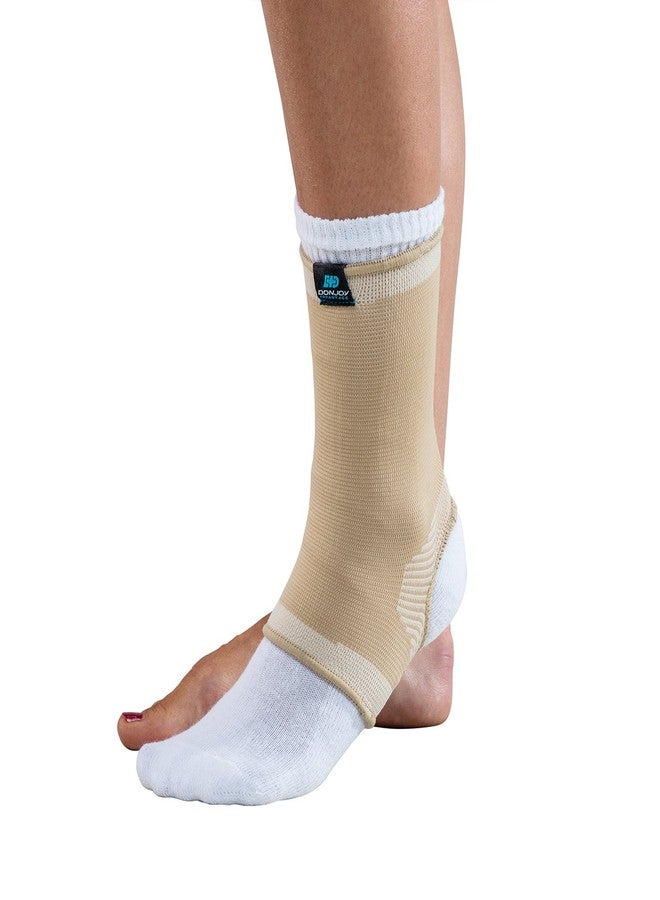 DonJoy DA161AV01-TAN-M Elastic Ankle for Sprain, Strain, Swelling, Arthritis, Easy to Apply Elastic Stretch Fabric with Open-Heel Design, Tan - Image 1