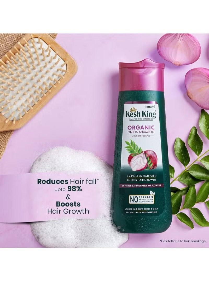 emami Kesh King Ayurvedic Onion Shampoo with 21 Herbs Reduces Hairfall And Boost Hair Growth 300 ml - Image 2
