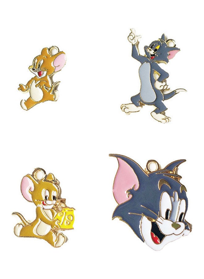 NIBEMINENT 8-Piece Cat Mouse Shape Earrings Charms Set - Image 1