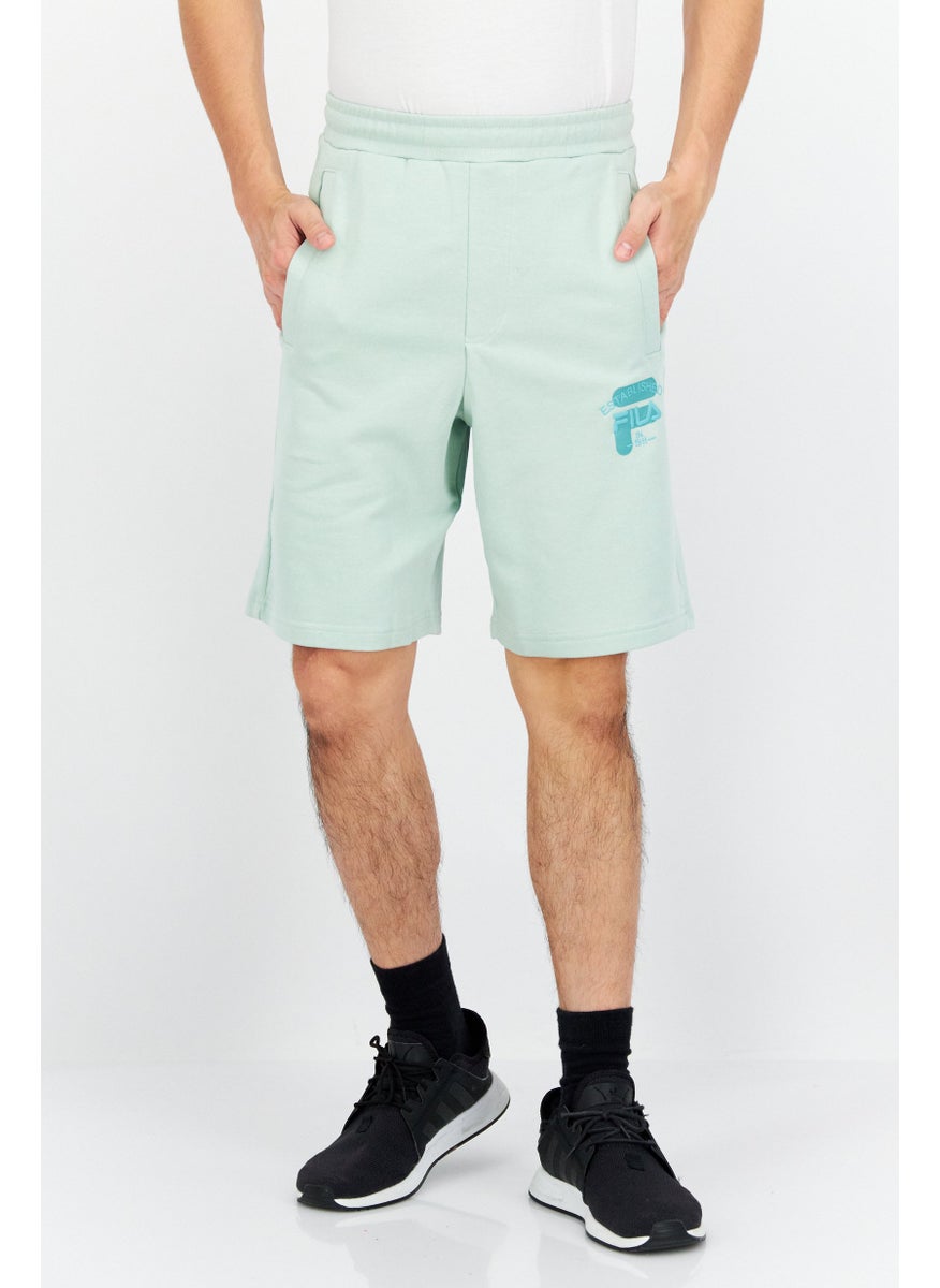 FILA Men Oversized Fit Drawstring Outdoor Short, Silt Green  - Image 1