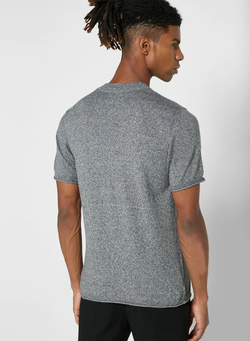 Robert Wood Knit Crew Neck T-Shirt