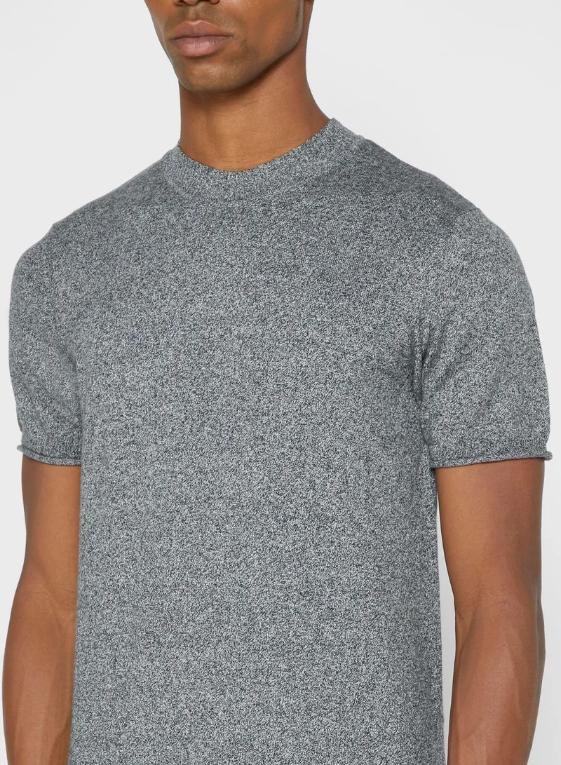 Robert Wood Knit Crew Neck T-Shirt