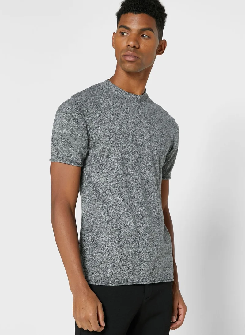 Robert Wood Knit Crew Neck T-Shirt