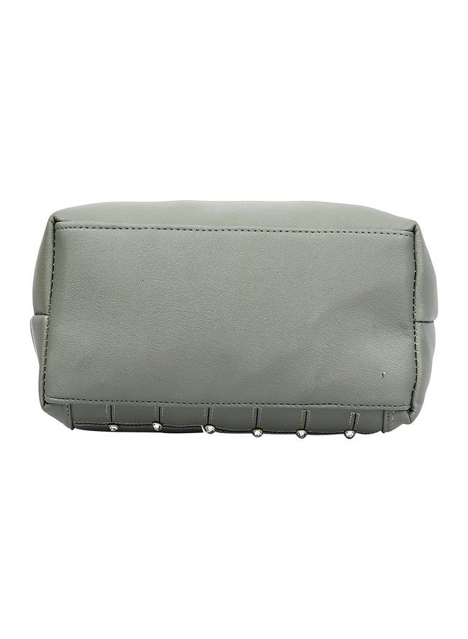 ALIZA PU Material Tote Bag For Women (Green) - Image 3