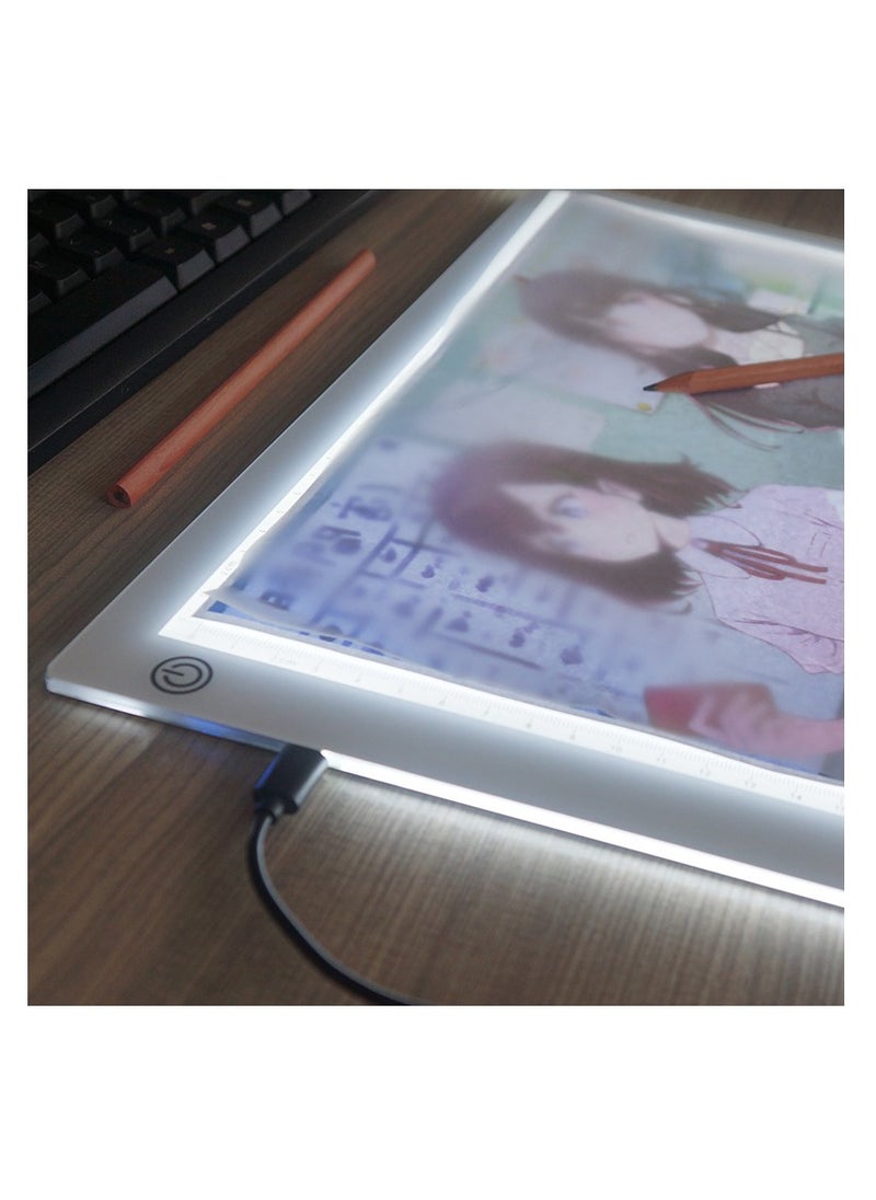 SYOSI - LED Pad for Diamond Painting A4 Light Box of Rhinestone Embroidery USB LED Tracing for Artists Drawing Sketching Animation Designing Stencilling (LED pad) - Image 1