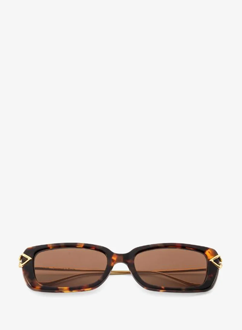 Karen Wazen  Zina Rectangle Sunglasses for Women | Best Price UAE