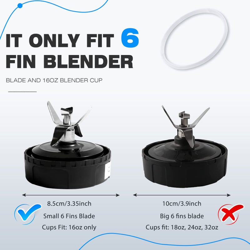 Prokitchen 6PCS Blender Sealing Gasket for Ninja Blender Replacement Parts, 3.2 Inch Rubber Gaskets Seal O-Ring for 6 Fins Blender Blade Attachments for Ninja BL770 1500w BL660 1100w BL780 BL771 30 - Image 2