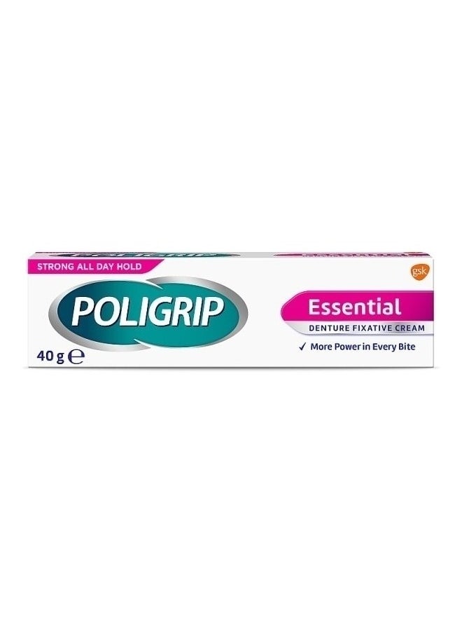 POLIGRIP ESSENTIAL DENTURE FIXATIVE CREAM 40G