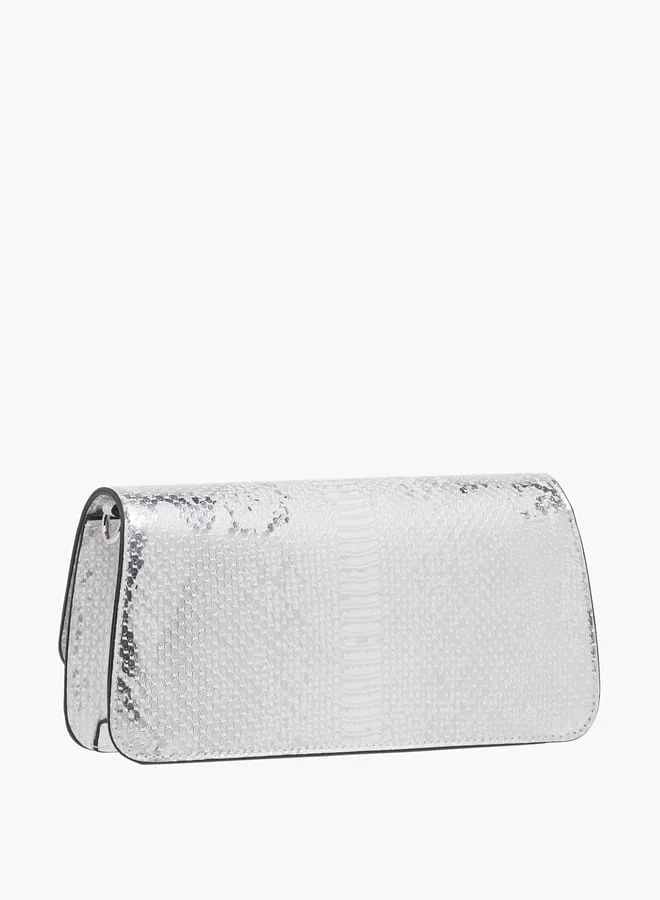 Celeste Women Animal Textured Crossbody Bag with Detachable Strap