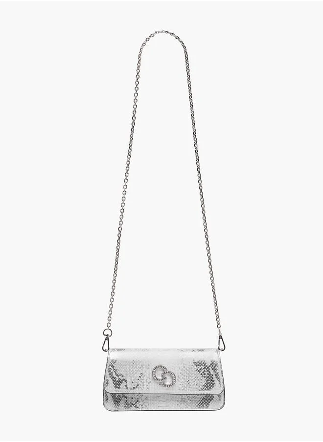سيليست Women Animal Textured Crossbody Bag with Detachable Strap
