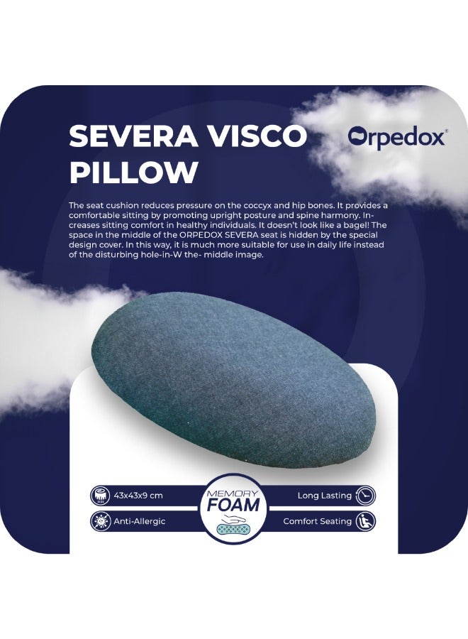 Orpedox Deluxe Seat Cushion Memory Foam for Tailbone Relief and Hemorrhoids - Memory Foam Donut Cushion for Sciatica Nerve - Seat Cushion Pillow for Home, Office Chair and Car | Long Sitting Comfort