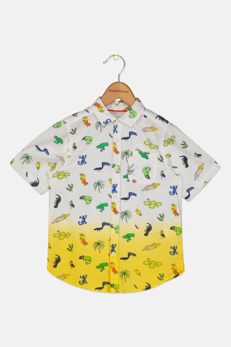 Hamleys قميص قصير الأكمام كاجوال للأطفال الأولاد بتصميم مطبوع بالكامل، متعدد الألوان - Image 2
