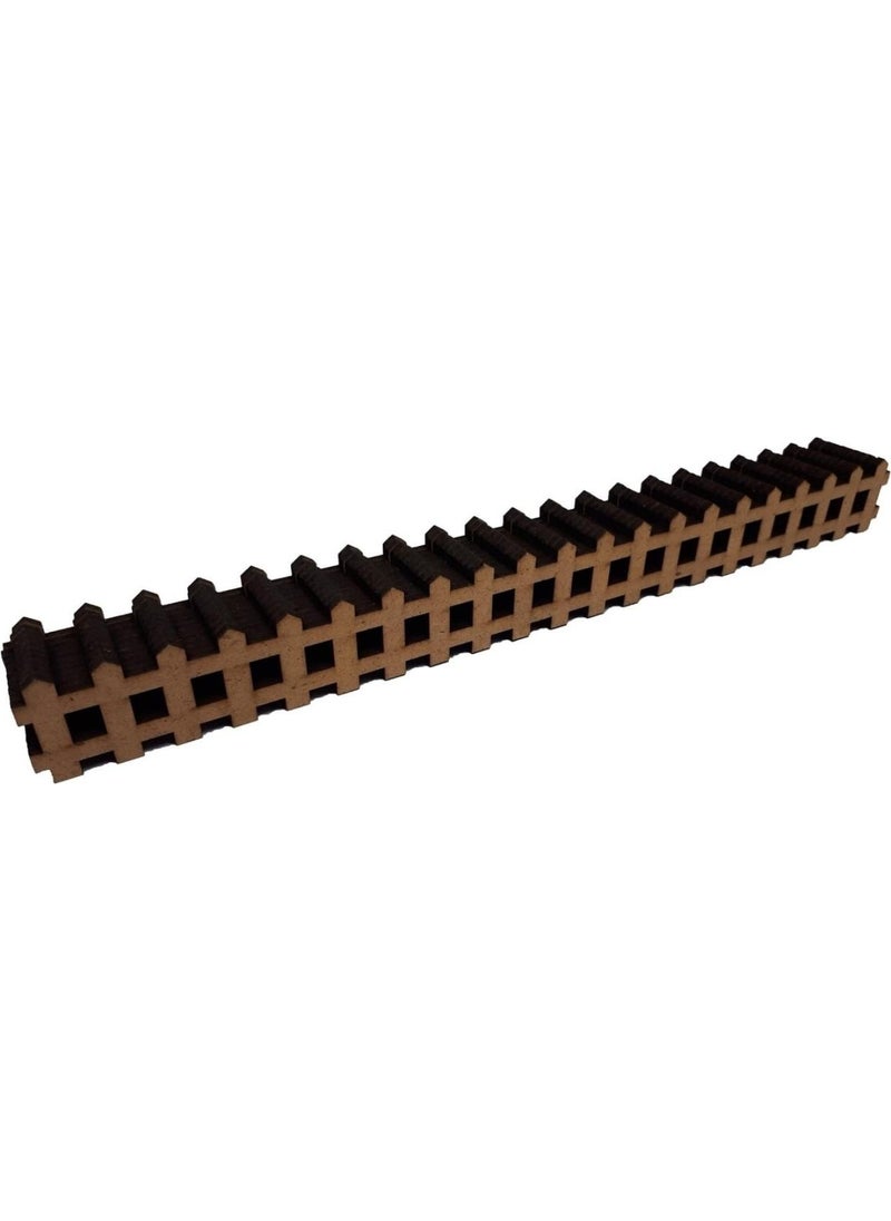 HELLOVE - Wooden Fence Paintable Wooden Model Fence 3X30CM 10 Pieces Hobby - Image 1