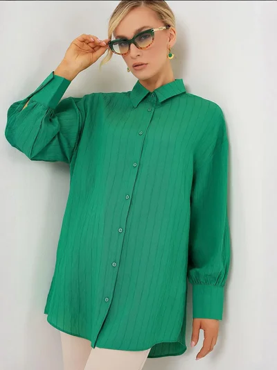 BIG DART BDART Textured Button-Up Long Sleeve Shirt