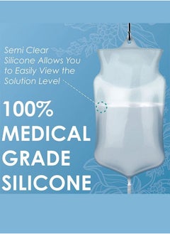 Generic 2L Reusable Silicone Enema Bag Kit with 1.5m Long Hose 5 Replaceable Tips and Controlled Water Flow for Colon Detox Cleanse Douche for Women and Men  - Image 2
