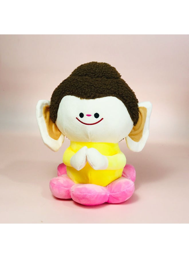 Wen Chuang Plush Doll Buddha Little Companion Lotus Heshi Little Buddha Doll Palm Little Buddha Yungang Grottoes Emotional Stability 