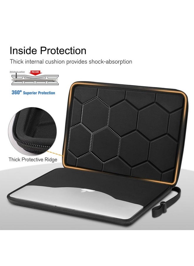 FINPAC FINPAC Hard Laptop Sleeve Case for 13 inch MacBook Air M4 2025 M3 2024, 14 inch MacBook Pro M4/M3/M2/M1 A2918 A2992 A2779 A2442, 13'' Air/Pro, Waterproof Case for Dell, Surface Laptop, HP, Acer, Black  - Image 4