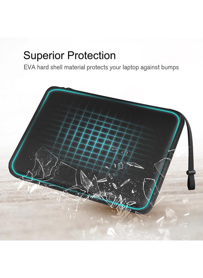 FINPAC FINPAC Hard Laptop Sleeve Case for 13 inch MacBook Air M4 2025 M3 2024, 14 inch MacBook Pro M4/M3/M2/M1 A2918 A2992 A2779 A2442, 13'' Air/Pro, Waterproof Case for Dell, Surface Laptop, HP, Acer, Black  - Image 3