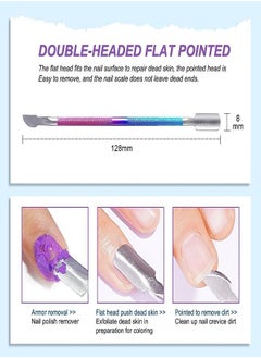 ALIVER Professional Gel Nail Polish Remover with Cuticle Pusher & Nail File Buffer Quick & Easy Remove Gel Polish In 2-3 Minutes No Soaking or Wrapping  - Image 5