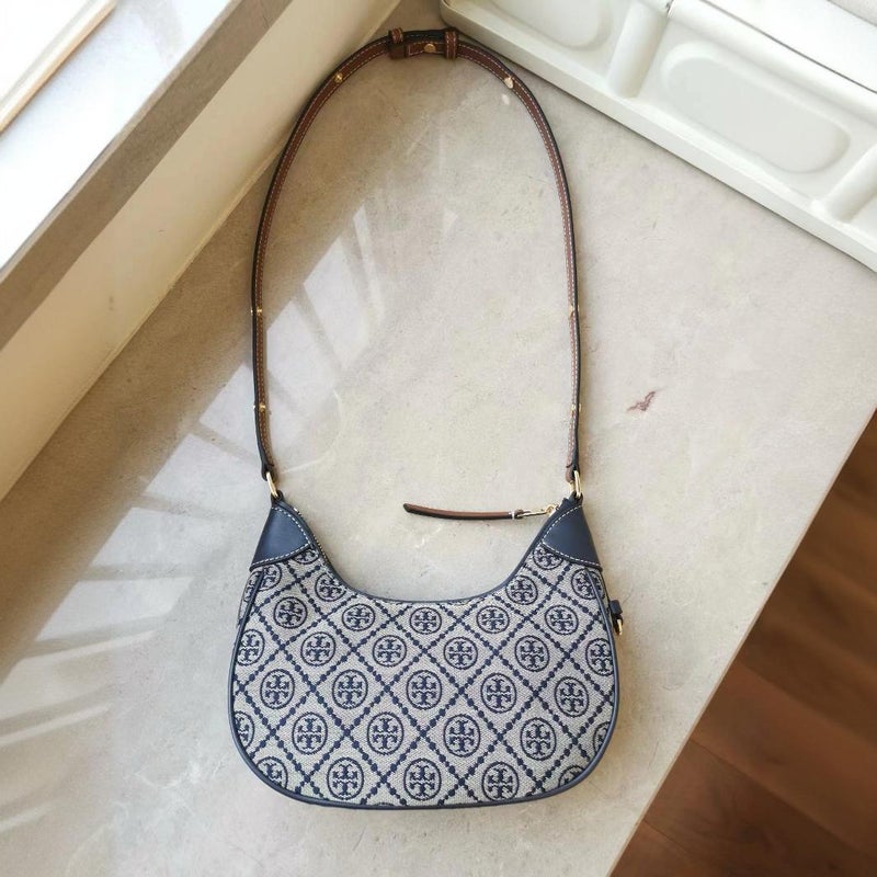 Tb Old Flower Canvas Embroidered Crescent Bag Women'S Hand Shoulder Crossbody Bag Vintage Fashion Crescent Bag Commuter - Image 3