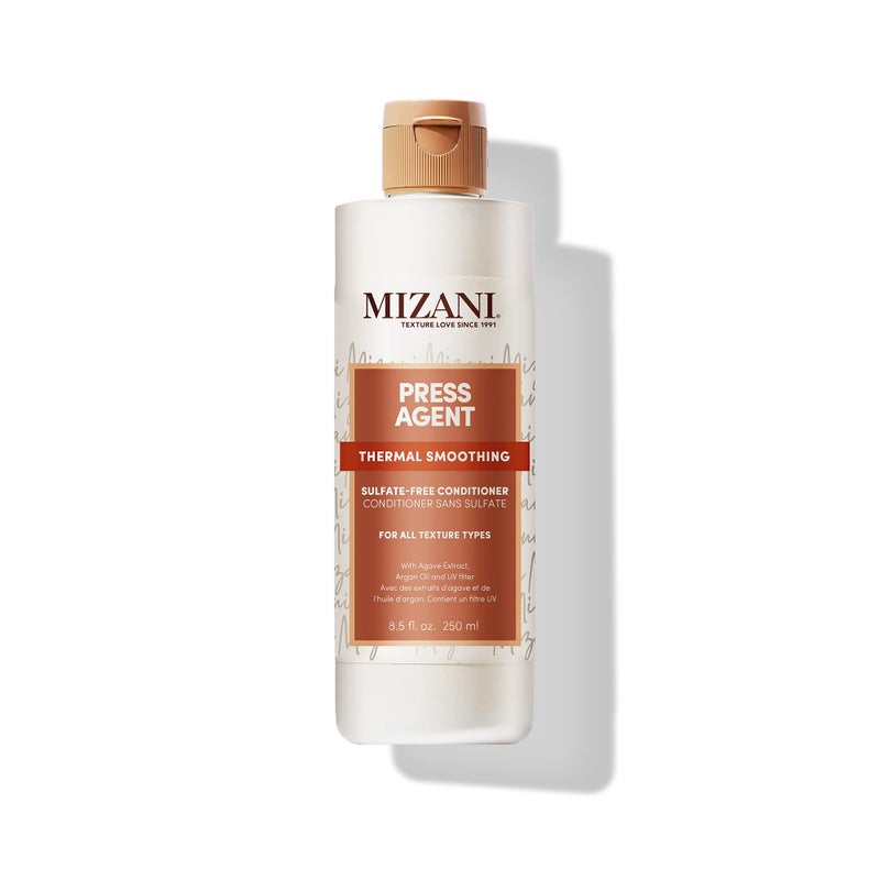 Mizani Press Agent Thermal Smoothing Sulfate-Free Conditioner, Pink Grapefruit, juicy Mandarin with a floral medley of Jasmine, Rose & Freesia, ending on notes of Musk & Wood., 8.5 fl. oz - Image 1