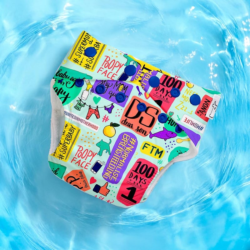 SuperBottoms Swimming Diapers for Babies & Toddlers - Reusable & Adjustable Swim Diapers - Washable Cloth Diapers - Skin Friendly Fabric - Easy to Clean - Fits 3M - 3Y - Image 5