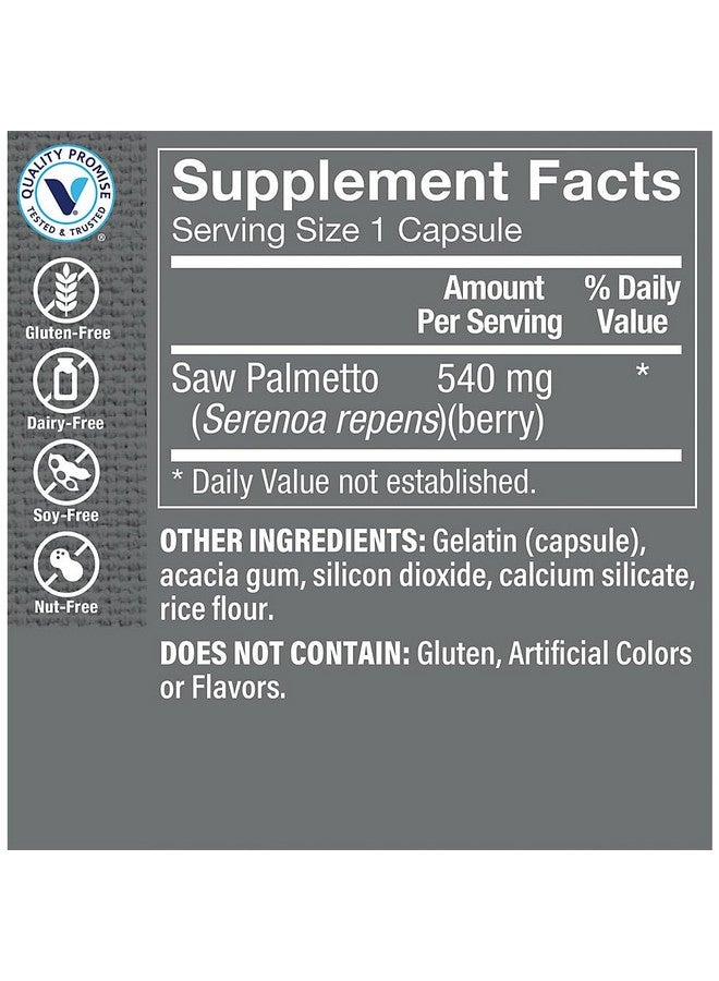 The Vitamin Shoppe Saw Palmetto Berries 540MG (300 Capsules) - Image 3