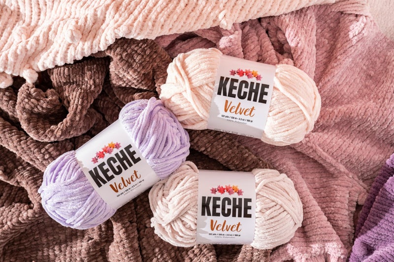 Keche Velvet Yarn for Crocheting, Soft Chenille Bulky Baby Blanket Amigurumi Yarn 100 gr (132 yds) - Baby Pink - Image 4