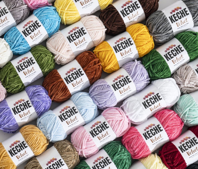Keche Velvet Yarn for Crocheting, Soft Chenille Bulky Baby Blanket Amigurumi Yarn 100 gr (132 yds) - Baby Pink - Image 3