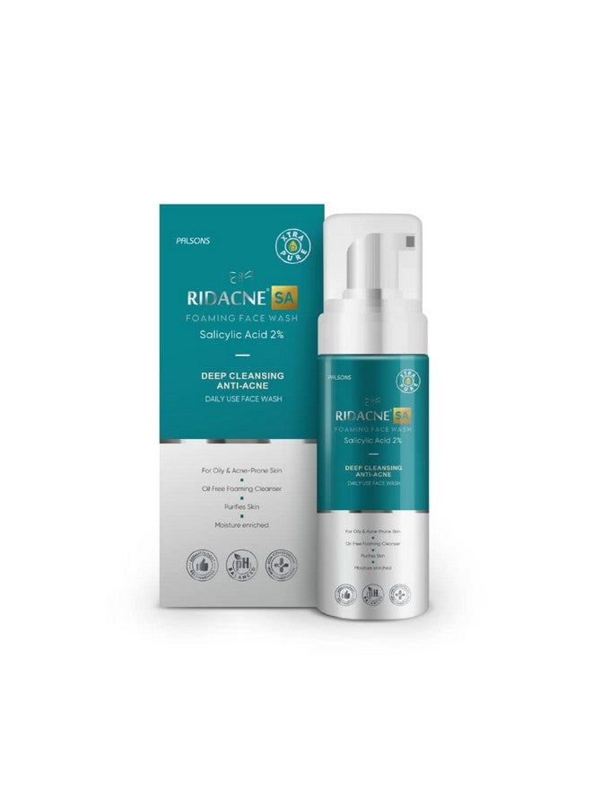 RIDACNE Sa Foaming Face Wash-Salicylic Acid 2% For Moderate And Severe Acne, Deep Cleansing Anti-Acne Daily Use Face-Wash | Moisture Enriched Formula 100Ml - Image 1