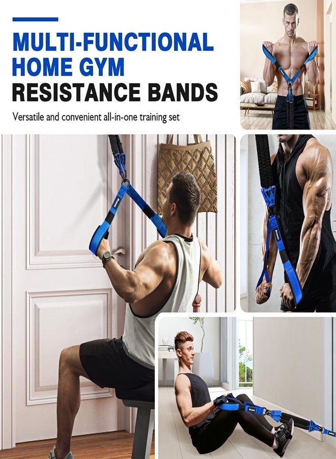 Ayombo Home Gym Workout Equipment, Heavy Resistance Bands with Handles, Door Anchor, Tricep Rope Pull Down Attachment for Triceps, Biceps, Arms, Chest, Back, Abs Exercise, Best Replacement for Cable Machines - Image 4