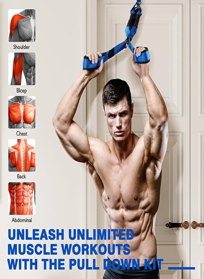Ayombo Home Gym Workout Equipment, Heavy Resistance Bands with Handles, Door Anchor, Tricep Rope Pull Down Attachment for Triceps, Biceps, Arms, Chest, Back, Abs Exercise, Best Replacement for Cable Machines - Image 2