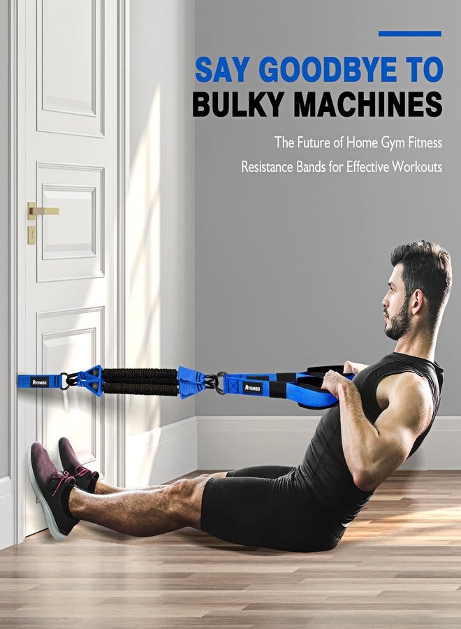 Ayombo Home Gym Workout Equipment, Heavy Resistance Bands with Handles, Door Anchor, Tricep Rope Pull Down Attachment for Triceps, Biceps, Arms, Chest, Back, Abs Exercise, Best Replacement for Cable Machines - Image 3