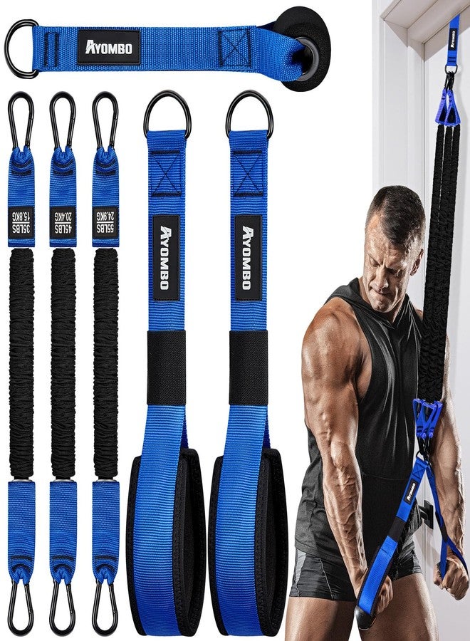 Ayombo Home Gym Workout Equipment, Heavy Resistance Bands with Handles, Door Anchor, Tricep Rope Pull Down Attachment for Triceps, Biceps, Arms, Chest, Back, Abs Exercise, Best Replacement for Cable Machines - Image 1