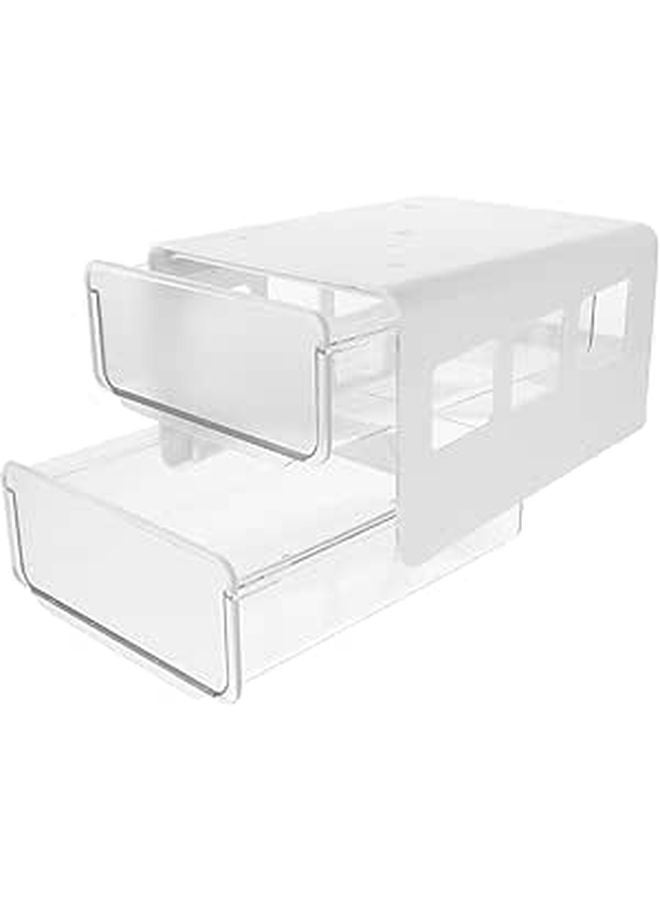 Double Layer Desk Drawer Organizer Box Hidden Storage for Office Dormitory Stationery - Image 1