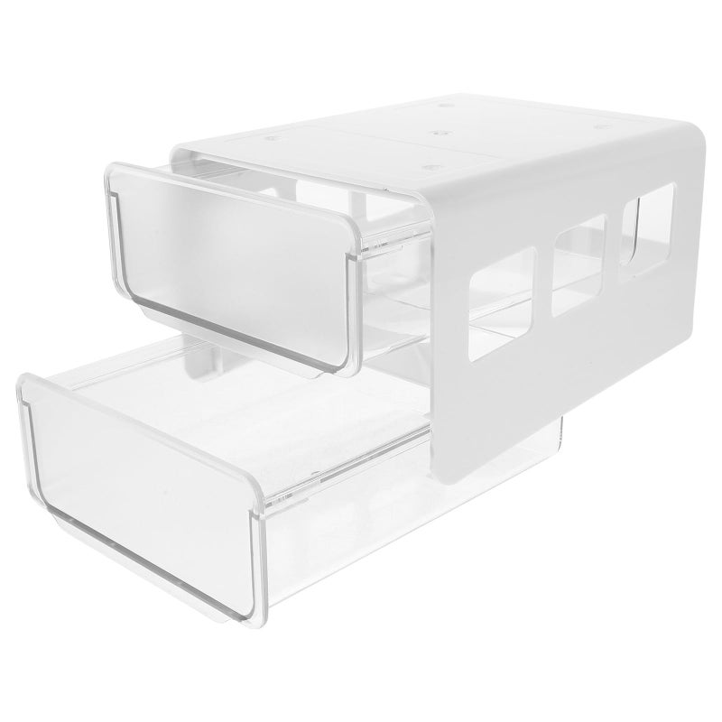 Double Layer Desk Drawer Organizer Box Hidden Storage for Office Dormitory Stationery - Image 2
