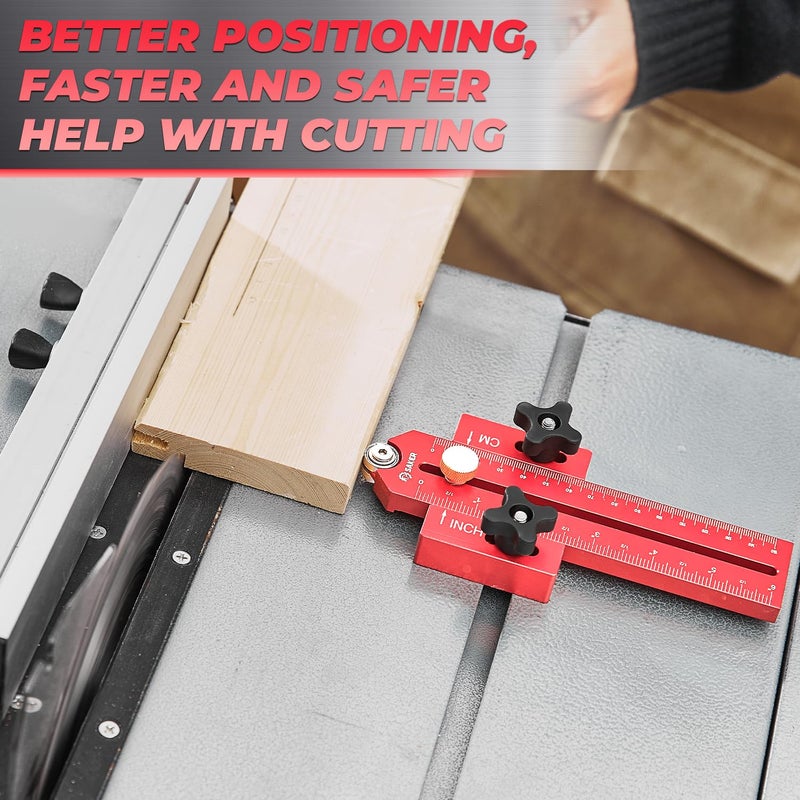 Saker Thin Rip Jig Table Saw Jig Guide, Making Repetitive Narrow Strip Cuts, Fit for 3/4" x 3/8" Slots, for Table Saw Band Saw Router Table - Image 4