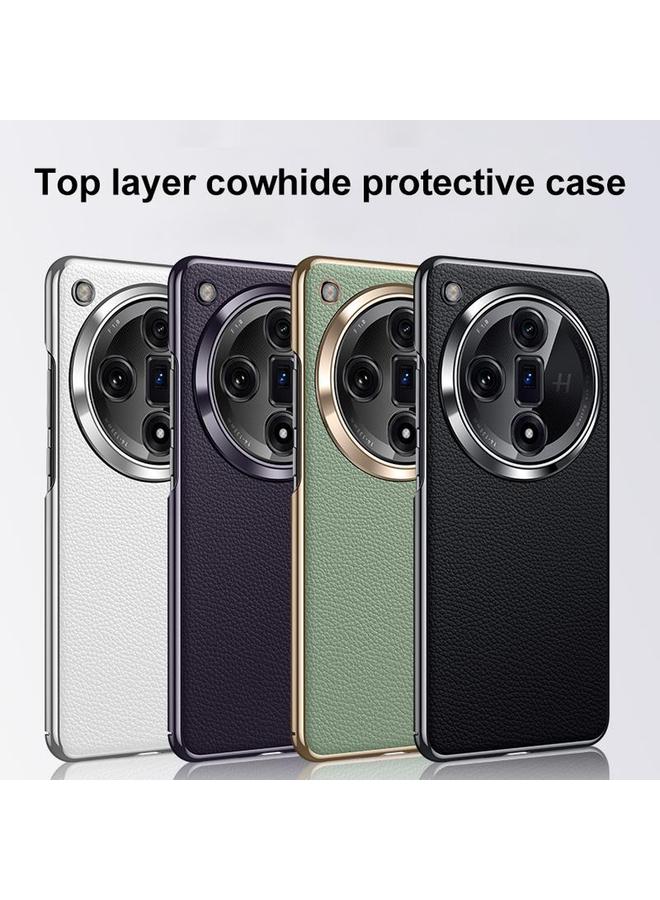 S-TOP Case For OPPO Find X7 Genuine Leather PC Phone Case - Image 2