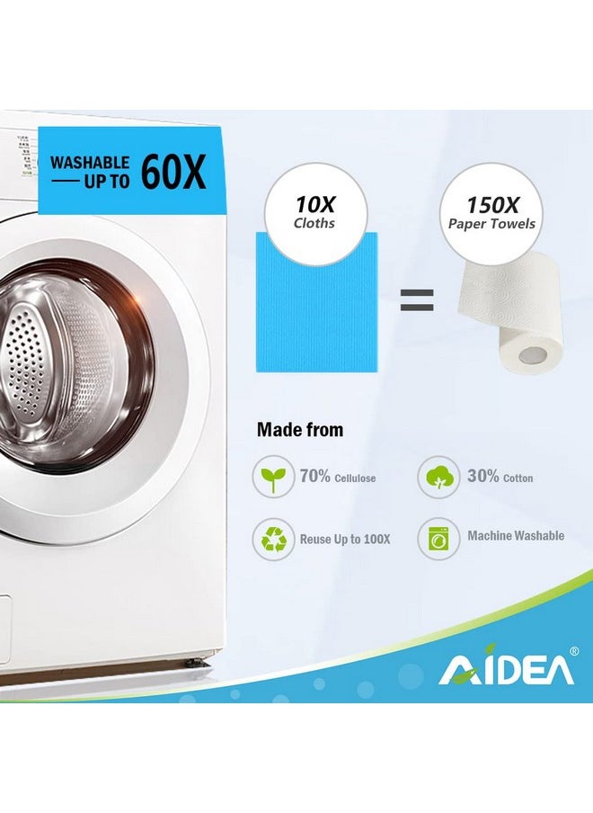 AIDEA - AIDEA Swedish Dishcloths for Kitchen-20PK, Reusable Paper Towels, Kitchen Washcloths Dish Rags, Eco-Friendly No Odor Reusable Cleaning Cloths for Kitchen, Cellulose Sponge Cloths 7"×6" - Image 1