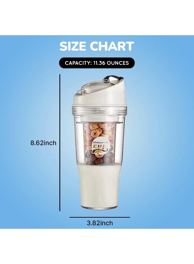 Purfex Cereal Cup – Portable Cereal and Milk Cup, BPA-Free, Dishwasher Safe, Two-Compartment Container Design for On-the-Go Breakfast XL,Perfect for Kids & Adults  - Image 4