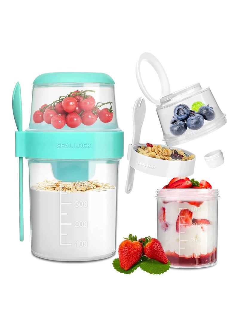 Cereal Cup – Portable Cereal and Milk Cup, BPA-Free, Dishwasher Safe, Two-Compartment Container Design for On-the-Go Breakfast XL,Perfect for Kids & Adults