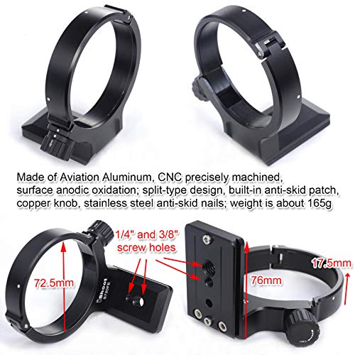 iShoot Metal Lens Collar Tripod Mount Ring Compatible with Sony FE 70-200mm f/4 G OSS SEL70200G - Support Bracket Bottom is Arca-Swiss Fit Camera Quick Release Plate - Image 3