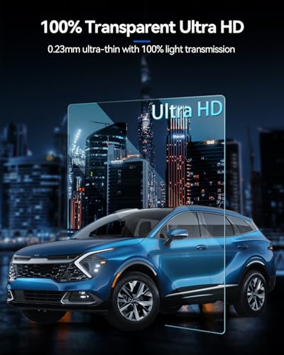 LANTU 2025 Kia Sportage Screen Protector for 2023 2024 2025 Kia Sportage (EX/SX/SX-Prestige/X-Line) Accessories Navigation & Dashboard Nano Touchscreen Protector Film HD Clear Anti-Glare 12.3''-4 Packs - Image 3